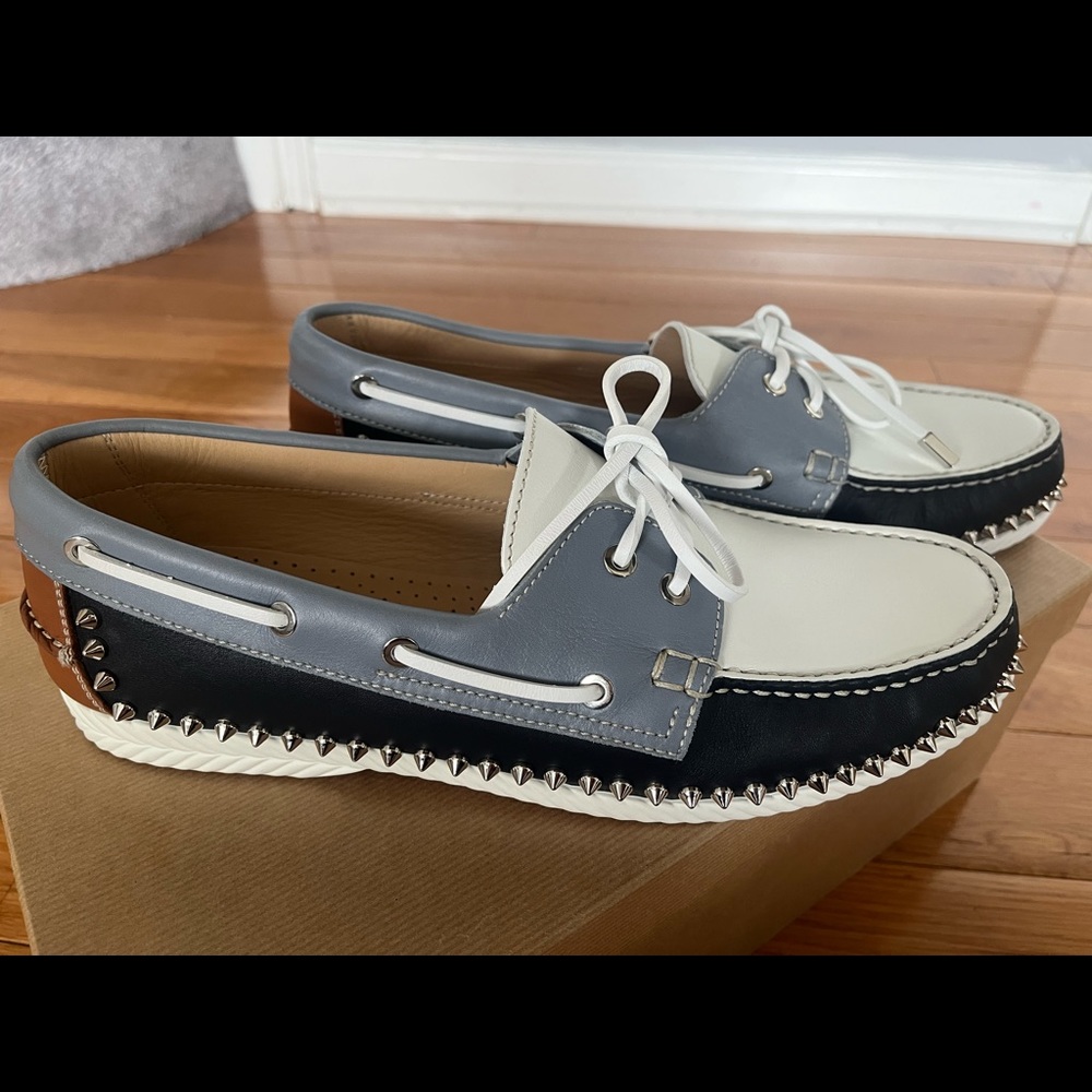 New Christian louboutin men steckel flat calf